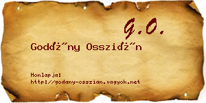 Godány Osszián névjegykártya